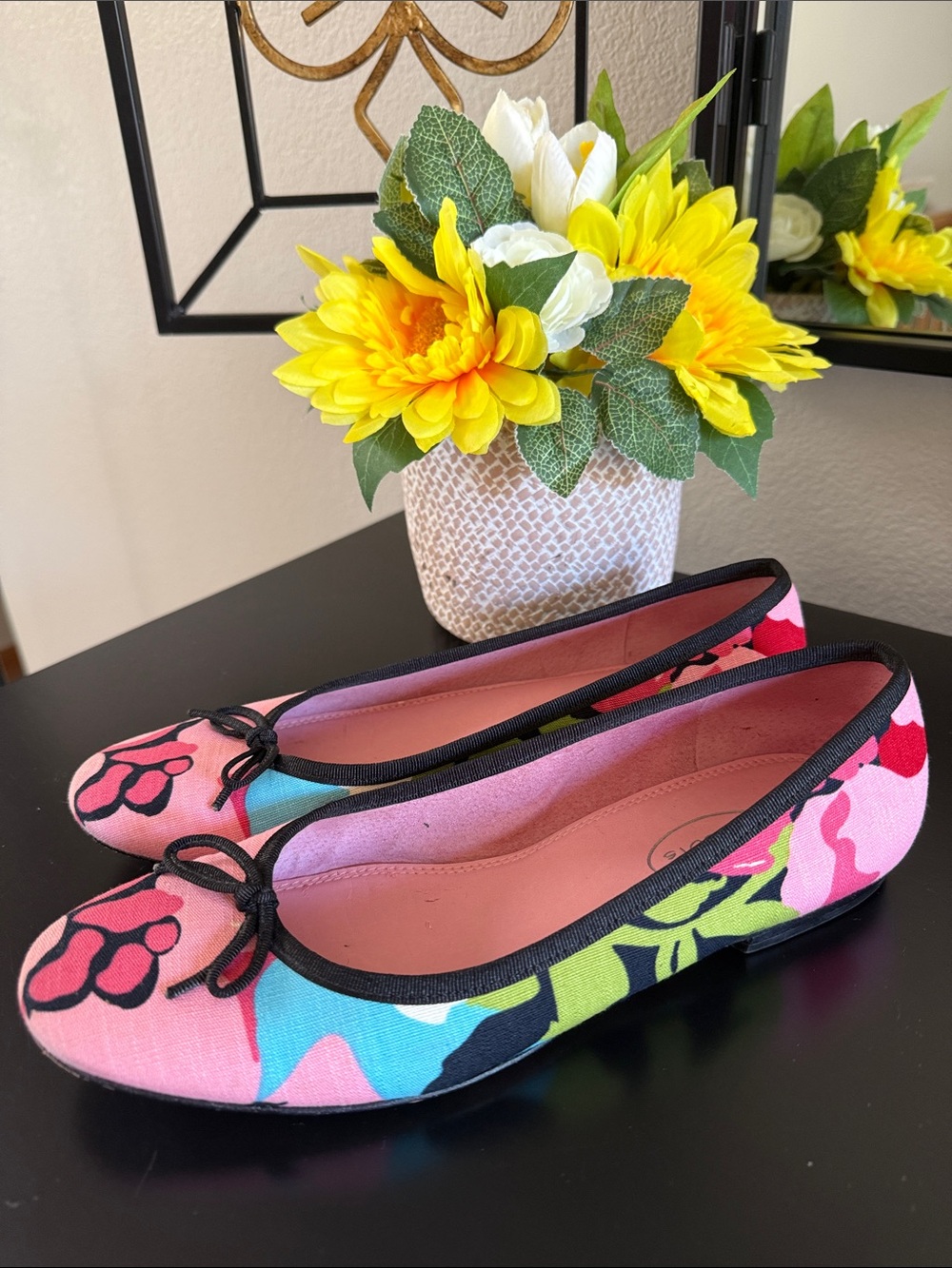 Talbots fabric floral print, ballet flats